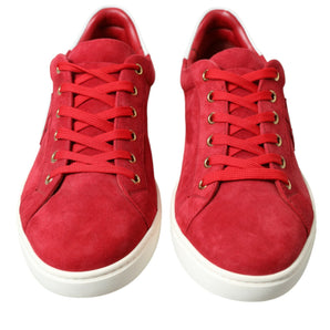 Dolce &amp; Gabbana Elegantes tenis rojos y blancos