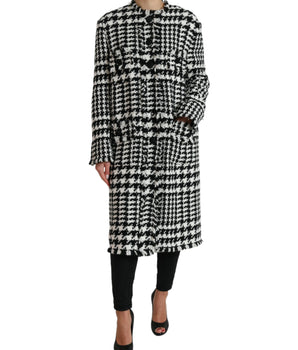 Dolce &amp; Gabbana Gabardina larga elegante de pata de gallo