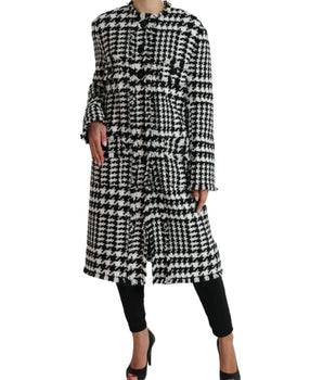 Dolce &amp; Gabbana Gabardina larga elegante de pata de gallo