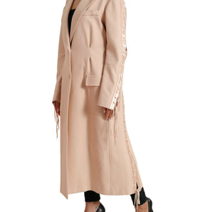 Dolce &amp; Gabbana Elegant Beige Single-Breasted Trench Coat