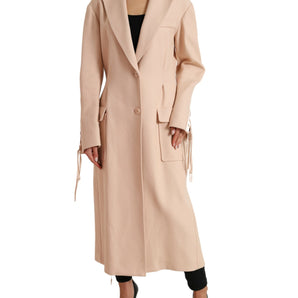 Dolce &amp; Gabbana Elegant Beige Single-Breasted Trench Coat