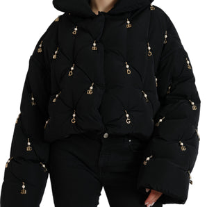 Dolce &amp; Gabbana Elegant Quilted Jacket with Pearl Embellishment