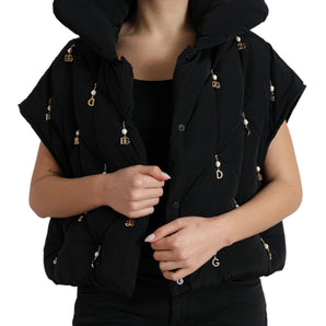 Dolce &amp; Gabbana Elegant Quilted Jacket with Pearl Embellishment