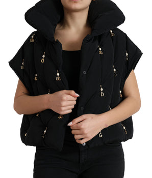 Dolce &amp; Gabbana Elegante chaqueta acolchada con adornos de perlas