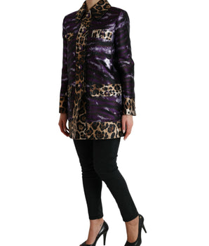 Dolce &amp; Gabbana Exquisita gabardina de jacquard con motivo de tigre