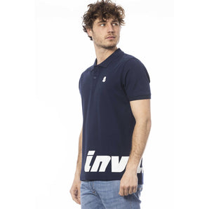 Polo Invicta Elegant de algodón azul con logo en el pecho