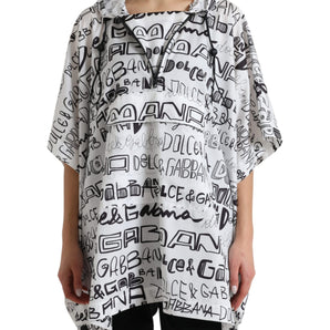 Dolce & Gabbana Chic Hooded Logo Print Blouson Tee