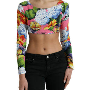 Dolce & Gabbana Floral Elegance Cropped Blouse