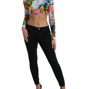 Dolce & Gabbana Floral Elegance Cropped Blouse