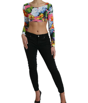 Dolce &amp; Gabbana Blusa corta floral Elegance