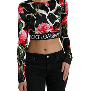 Dolce &amp; Gabbana Blusa corta floral elegante