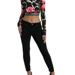 Dolce &amp; Gabbana Blusa corta floral elegante