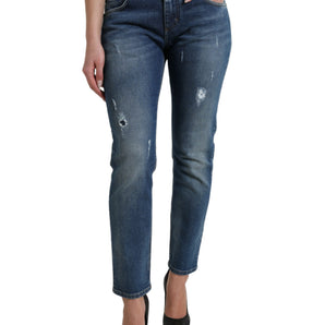 Dolce &amp; Gabbana Chic Boyfriend Mid-Waist Stretch Jeans