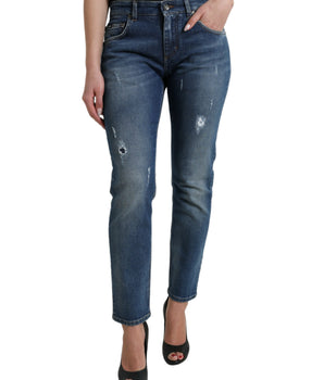 Dolce &amp; Gabbana Vaqueros Boyfriend elásticos de cintura media Chic