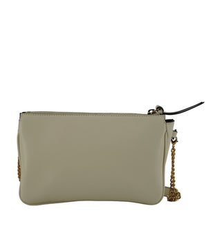 Versace Elegante bolso bandolera de piel de cordero blanco