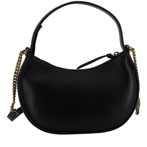 Versace Elegant Half Moon Leather Shoulder Bag