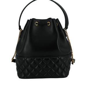 Versace Elegante bolso de hombro Medusa de cuero negro