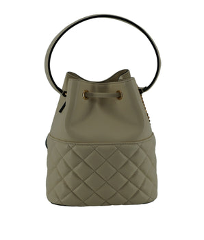 Versace Elegante bolso bandolera pequeño de piel blanca