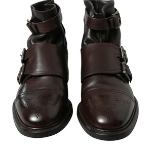 Dolce &amp; Gabbana Botines De Cuero Elegantes Para Hombre