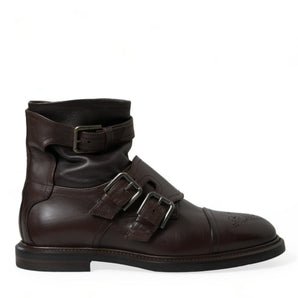 Dolce &amp; Gabbana Elegant Mens Leather Ankle Boots