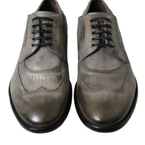 Dolce &amp; Gabbana Elegant Calfskin Derby Lace-Ups