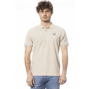 Polo de manga corta de algodón beige Invicta