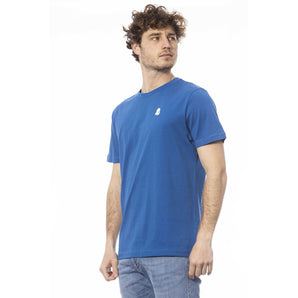 Camiseta elegante de algodón azul con logo en el pecho de Invicta