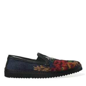 Dolce &amp; Gabbana Elegantes mocasines florales multicolores