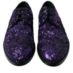 Dolce &amp; Gabbana Elegant Sequined Oxford Dress Shoes