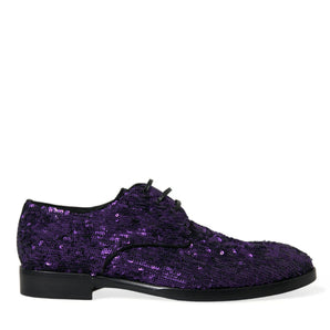 Dolce &amp; Gabbana Elegant Sequined Oxford Dress Shoes