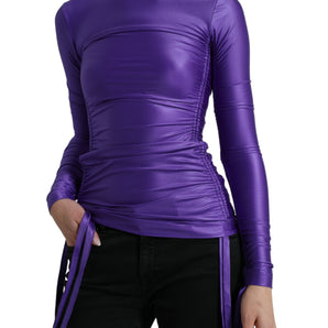 Dolce &amp; Gabbana Elegant Long Sleeve Zip-Back Top