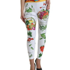 Dolce &amp; Gabbana Elegant High Waist Printed Leggings