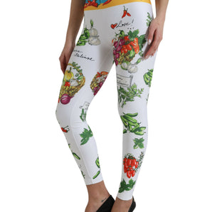 Dolce &amp; Gabbana Elegant High Waist Printed Leggings