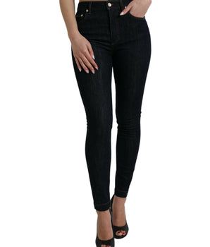 Dolce & Gabbana Blue Cotton Stretch Denim Skinny Jeans