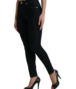 Dolce & Gabbana Blue Cotton Stretch Denim Skinny Jeans