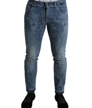 Dolce & Gabbana Blue Washed Skinny Cotton Stretch Denim Jeans