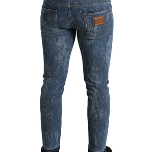 Dolce &amp; Gabbana Chic Blue Skinny Stretch Denim Jeans