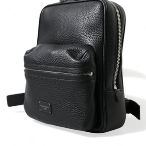 Dolce & Gabbana Chic Black Calf Leather Small Backpack