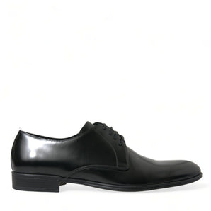 Dolce &amp; Gabbana Elegantes zapatos formales Derby de cuero negro