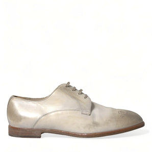 Dolce &amp; Gabbana Elegantes zapatos Derby de piel de becerro blancos