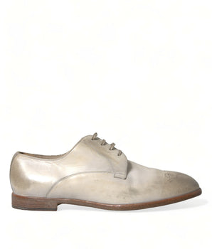 Dolce &amp; Gabbana Elegantes zapatos Derby de piel de becerro blancos