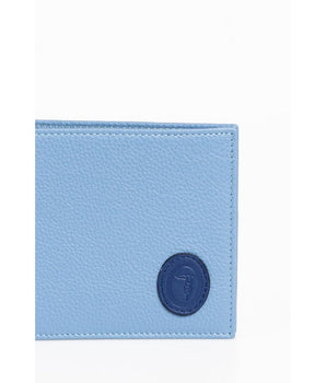 Trussardi Light Blue Leather Men Wallet