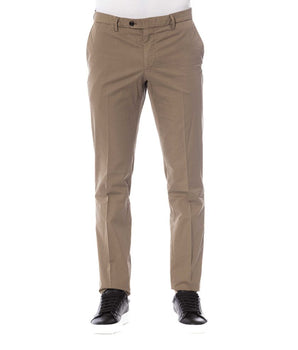 Trussardi Brown Cotton Men Trouser