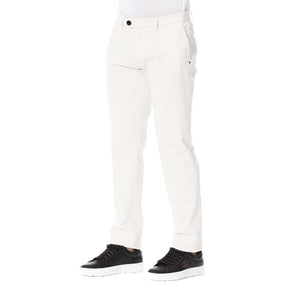 Pantalón Trussardi Elegant de mezcla de algodón blanco