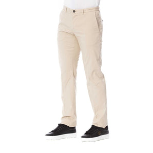 Pantalón Trussardi Chic De Mezcla De Algodón Beige