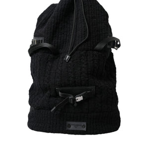 Dolce &amp; Gabbana Elegant Tricot Wool-Blend Backpack in Black