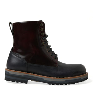 Dolce & Gabbana Elegant Bi-Color Leather Boots