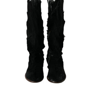 Dolce &amp; Gabbana Opulent Gazelle Fur Mid Calf Boots