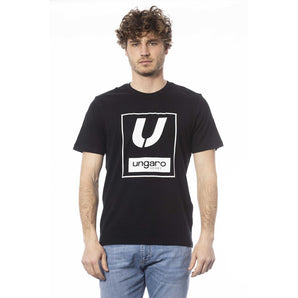 Camiseta Ungaro Sport Sleek de algodón negro con cuello redondo