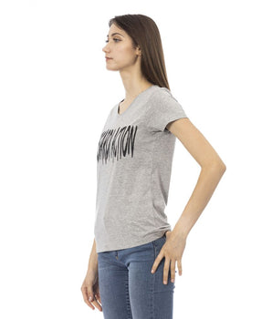 Trussardi Action Gray Cotton Women T-Shirt